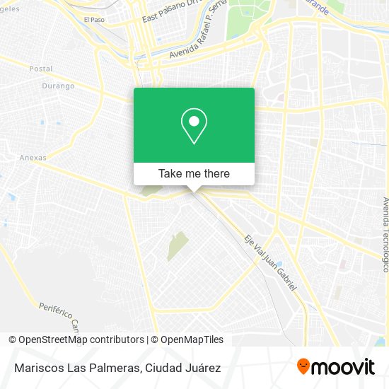 Mapa de Mariscos Las Palmeras