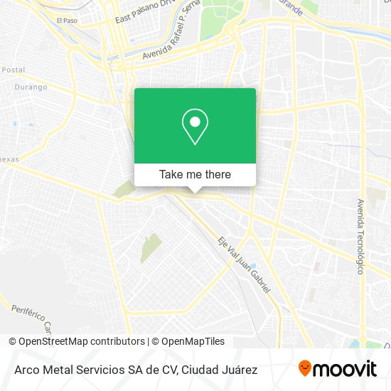 Arco Metal Servicios SA de CV map