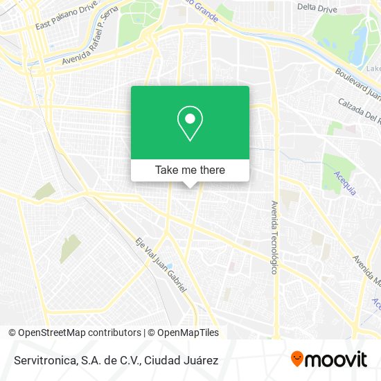Mapa de Servitronica, S.A. de C.V.