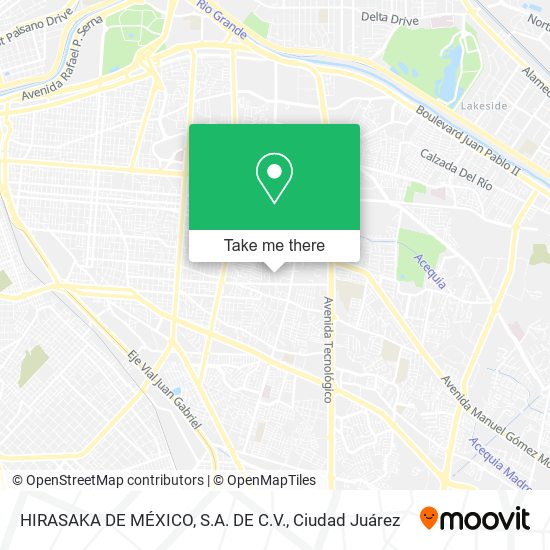 Mapa de HIRASAKA DE MÉXICO, S.A. DE C.V.