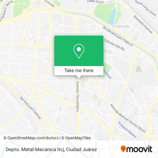 Depto. Metal-Mecánica Itcj map