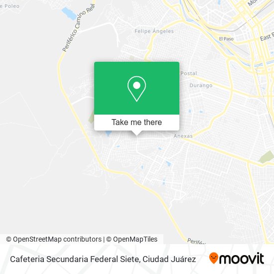 Mapa de Cafeteria Secundaria Federal Siete