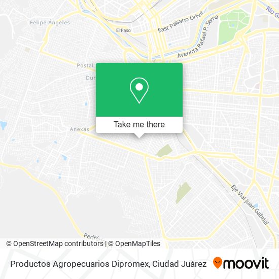 Productos Agropecuarios Dipromex map