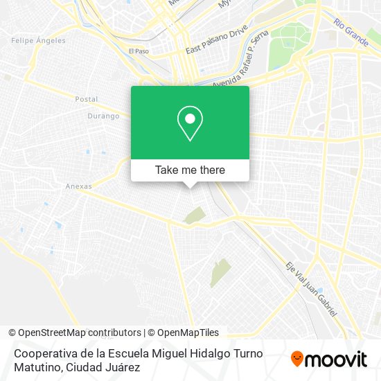 Mapa de Cooperativa de la Escuela Miguel Hidalgo Turno Matutino