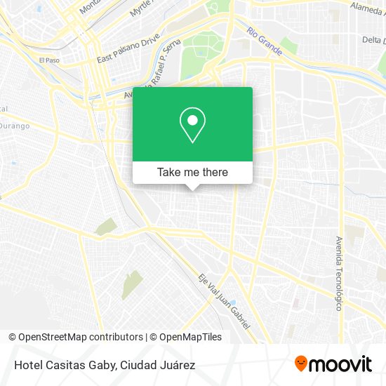 Hotel Casitas Gaby map