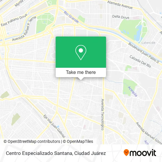 Mapa de Centro Especializado Santana