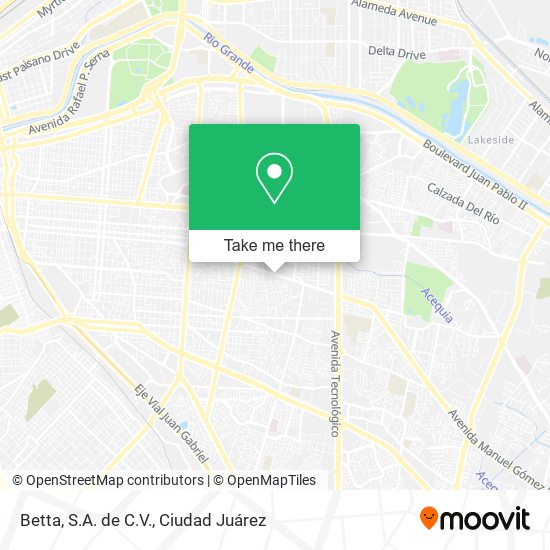 Mapa de Betta, S.A. de C.V.