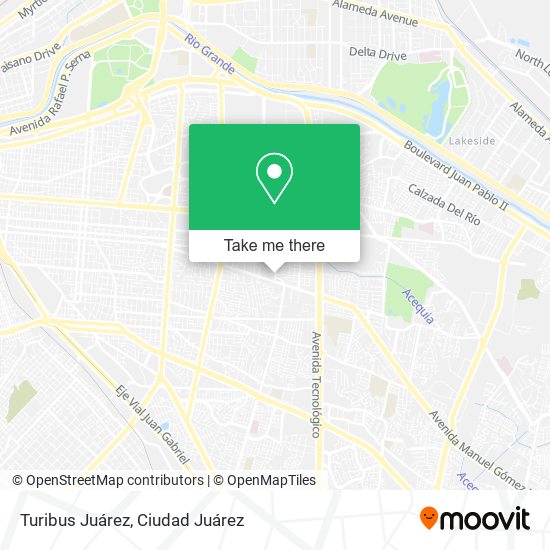 Turibus Juárez map