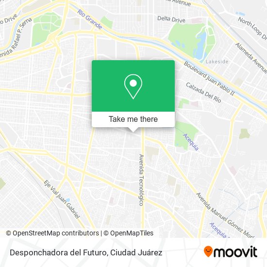 Mapa de Desponchadora del Futuro
