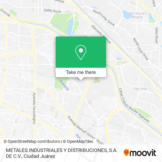 METALES INDUSTRIALES Y DISTRIBUCIONES, S.A. DE C.V. map