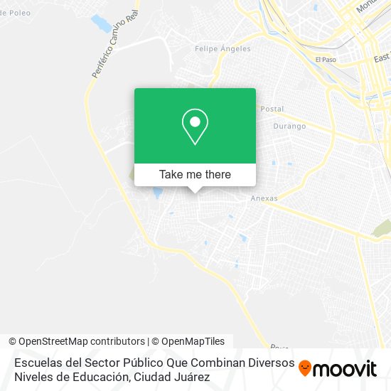 Escuelas del Sector Público Que Combinan Diversos Niveles de Educación map