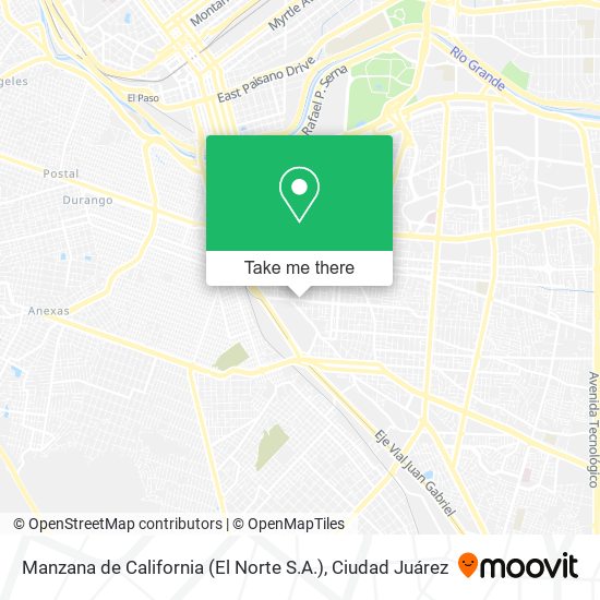 Manzana de California (El Norte S.A.) map