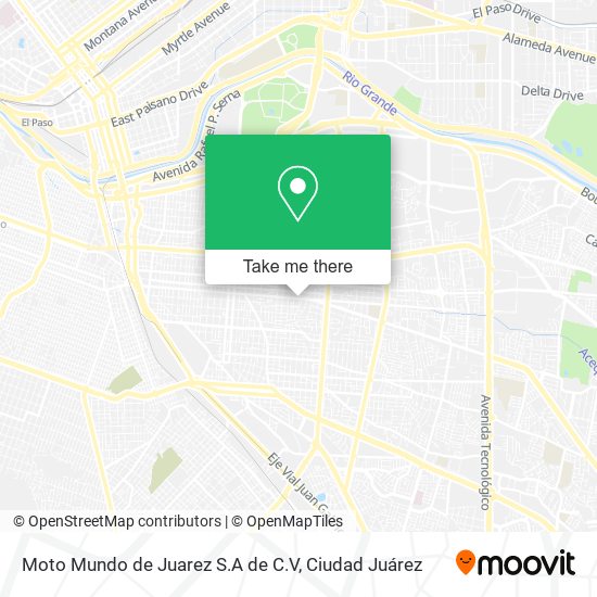 Moto Mundo de Juarez S.A de C.V map