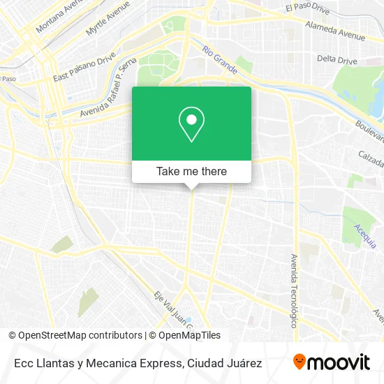Mapa de Ecc Llantas y Mecanica Express