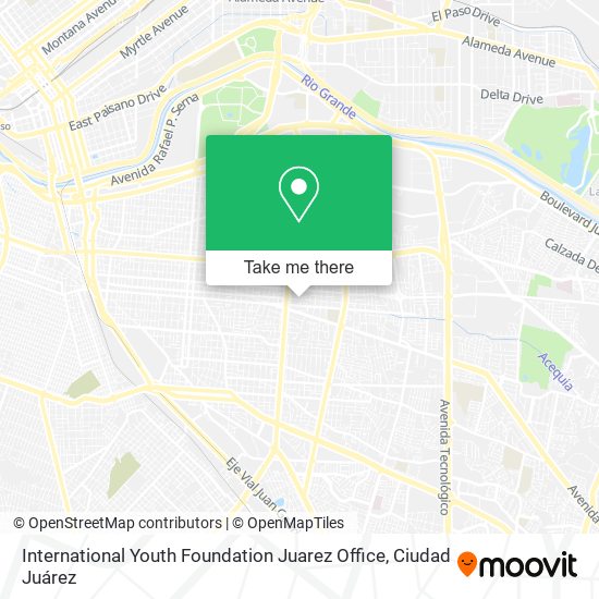 International Youth Foundation Juarez Office map