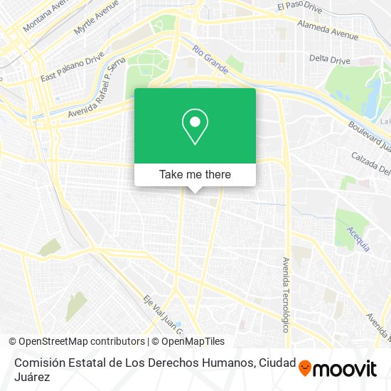 Comisión Estatal de Los Derechos Humanos map