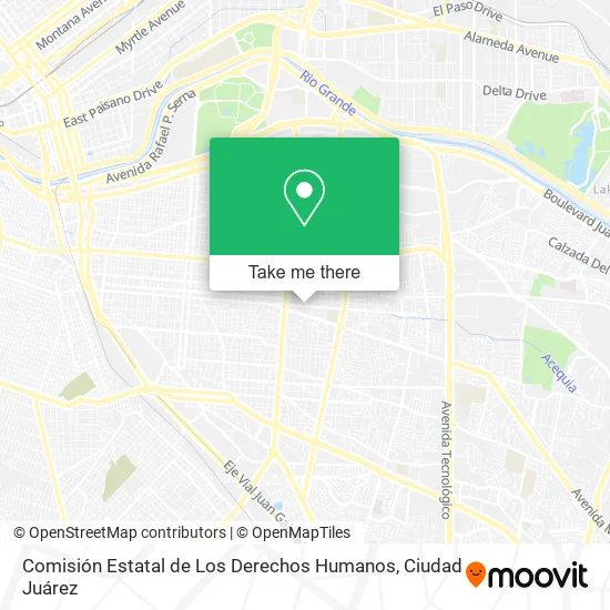 Comisión Estatal de Los Derechos Humanos map