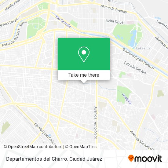 Departamentos del Charro map