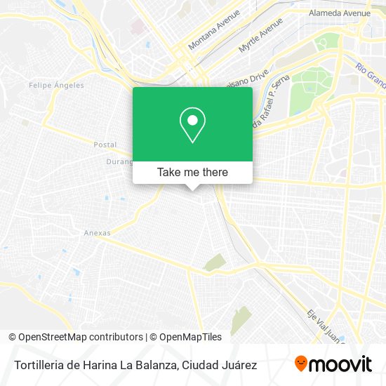 Mapa de Tortilleria de Harina La Balanza