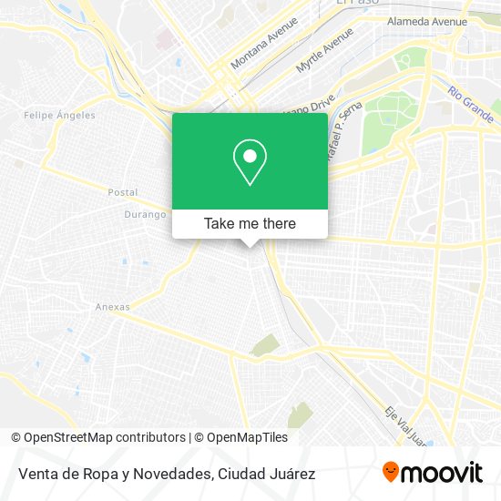 Venta de Ropa y Novedades map