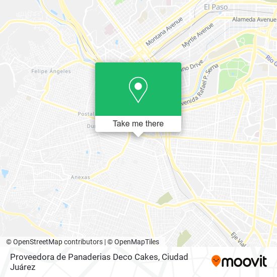 Proveedora de Panaderias Deco Cakes map