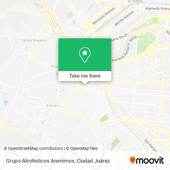 Grupo Alcoholicos Anonimos map
