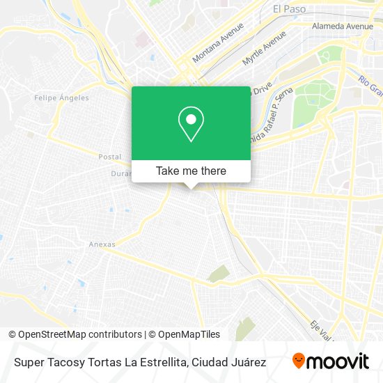 Super Tacosy Tortas La Estrellita map