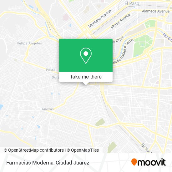 Farmacias Moderna map