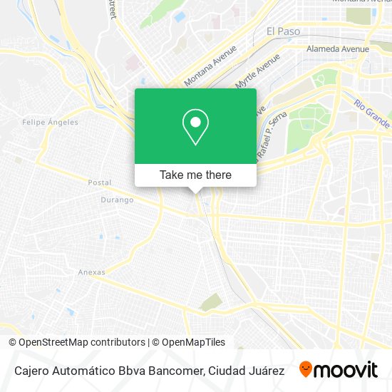 Mapa de Cajero Automático Bbva Bancomer