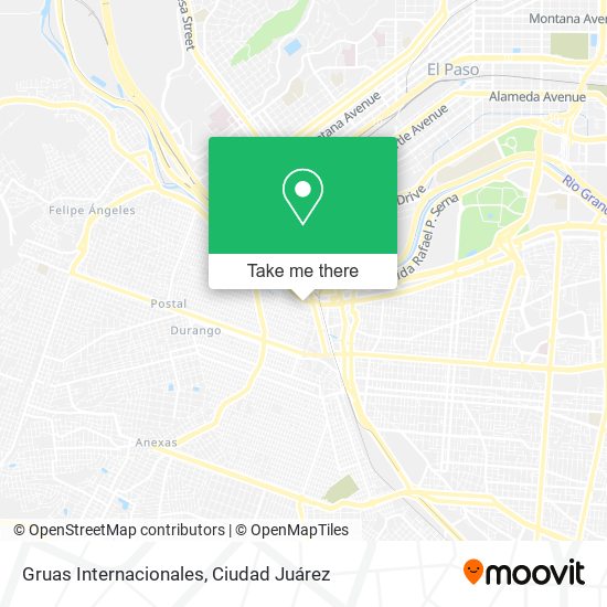 Gruas Internacionales map