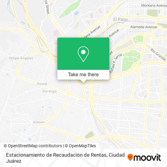 Mapa de Estacionamiento de Recaudación de Rentas