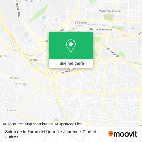 Mapa de Salon de la Fama del Deporte Juarence