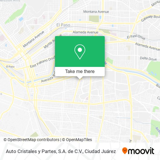 Auto Cristales y Partes, S.A. de C.V. map