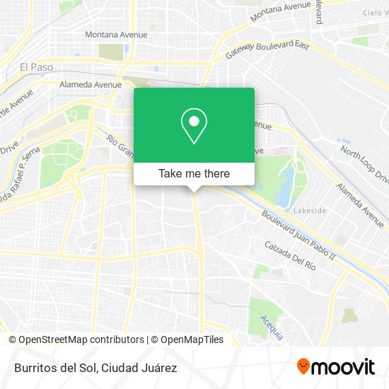 Burritos del Sol map