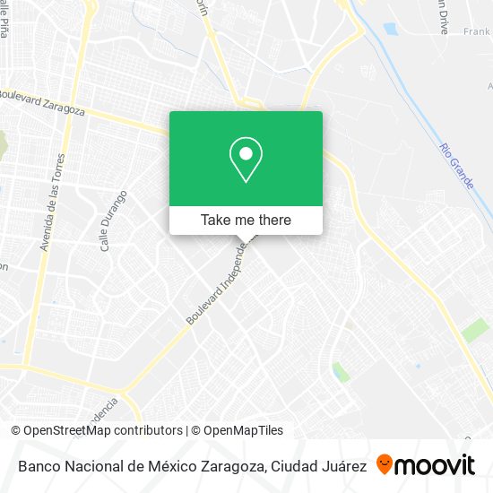 Banco Nacional de México Zaragoza map