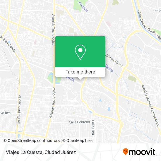 Mapa de Viajes La Cuesta