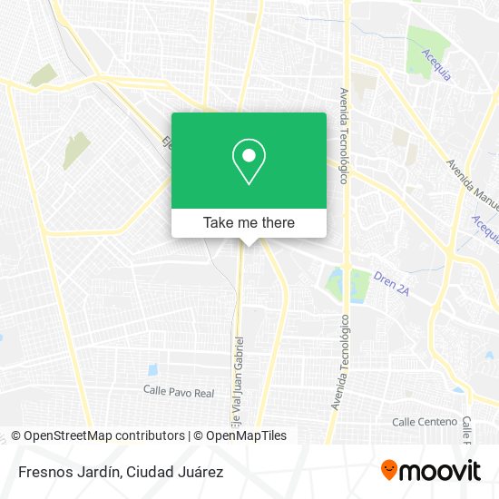 Fresnos Jardín map
