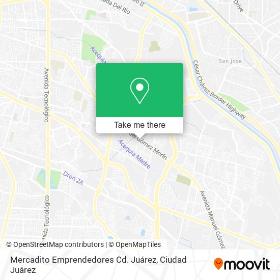 Mercadito Emprendedores Cd. Juárez map