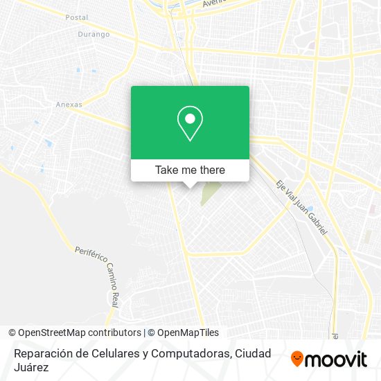 Reparación de Celulares y Computadoras map