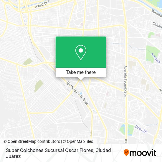 Mapa de Super Colchones Sucursal Óscar Flores