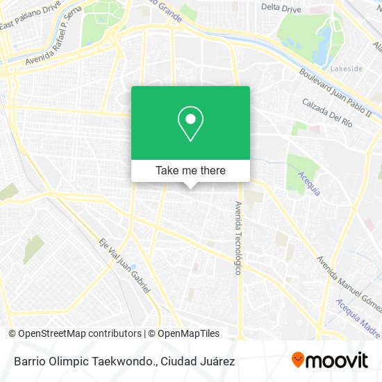 Barrio Olimpic Taekwondo. map