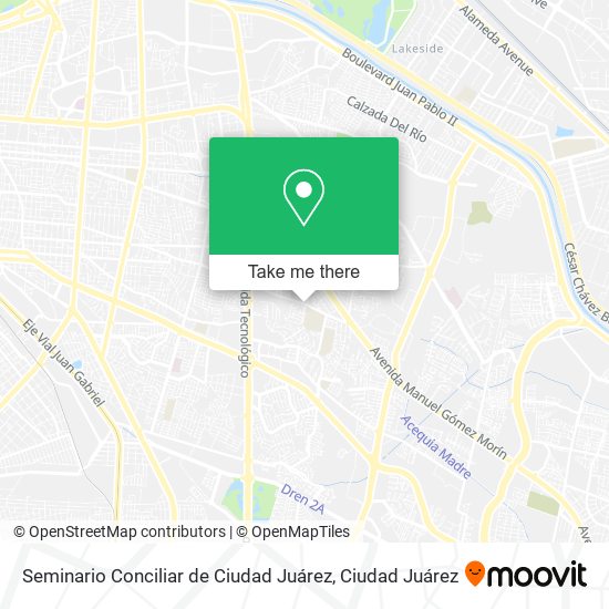 Mapa de Seminario Conciliar de Ciudad Juárez