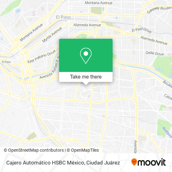 Cajero Automático HSBC México map