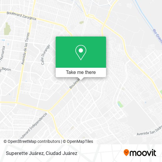 Superette Juárez map