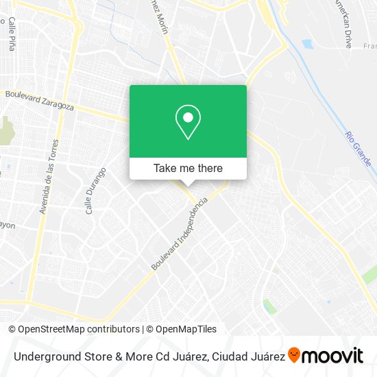 Underground Store & More Cd Juárez map