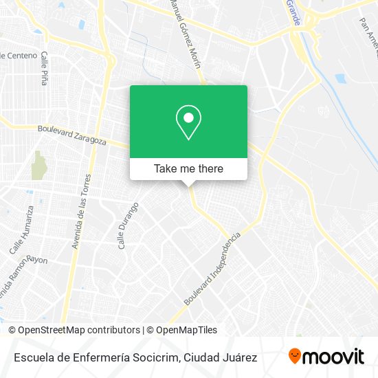Mapa de Escuela de Enfermería Socicrim