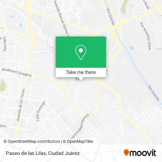 Paseo de las Lilas map
