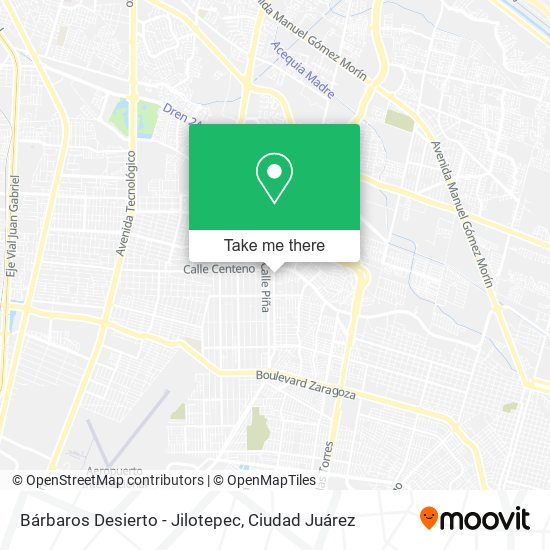 Bárbaros Desierto - Jilotepec map