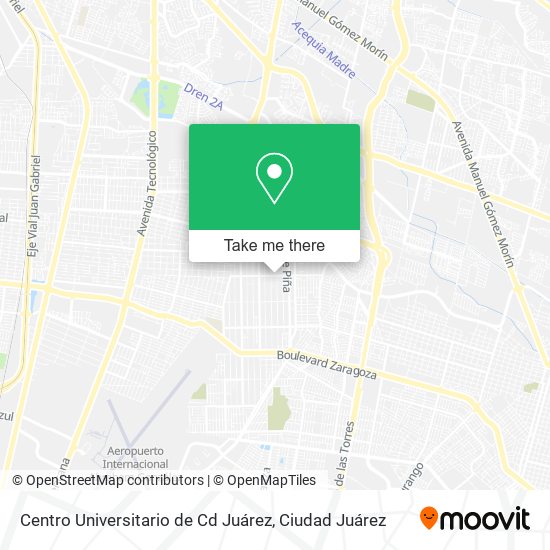 Centro Universitario de Cd Juárez map