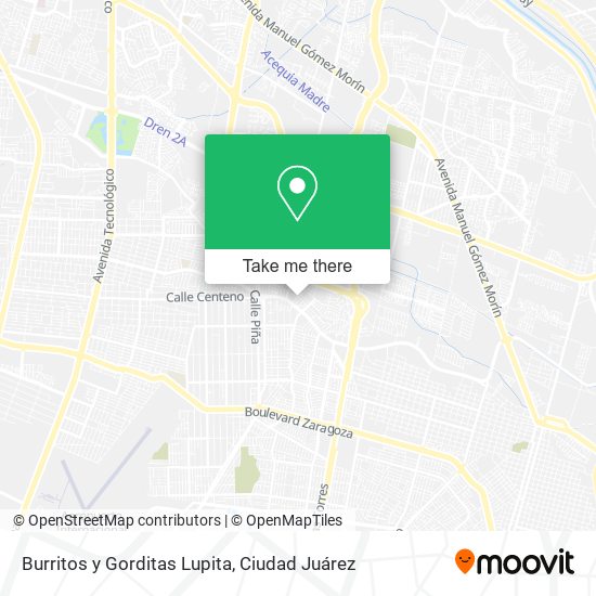 Mapa de Burritos y Gorditas Lupita